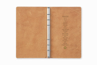 PLOTTER Pueblo 6-Ring Leather Binder Bible Size Beige