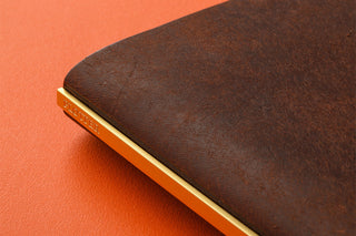 PLOTTER Pueblo 6-Ring Leather Binder Bible Size Brown
