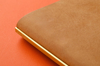 PLOTTER Pueblo 6-Ring Leather Binder Narrow Size Beige