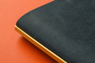 PLOTTER Pueblo 6-Ring Leather Binder Narrow Size Navy