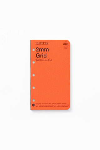 PLOTTER Refill Memo Pad 2mm Grid Mini-5 Size