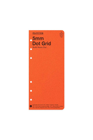 PLOTTER Refill Memo Pad 5mm Dot Grid Narrow Size