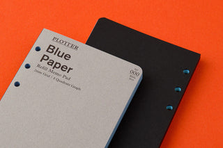 PLOTTER Refill Memo Pad Blue Paper 2mm Grid Quadrant Bible Size