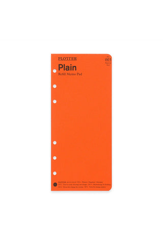 PLOTTER Refill Memo Pad Plain Narrow Size
