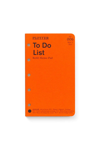 PLOTTER Refill Memo Pad To Do List Mini 5 Size