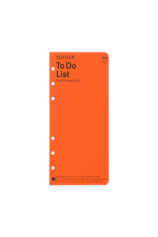 PLOTTER Refill Memo Pad To Do List Narrow Size