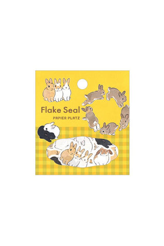 Papier Platz x Schinako Moriyama Flake Stickers Rabbits Gathering