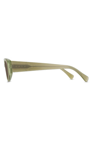 RAEN Kwela side view sunglasses, sage opal frame with brown lenses