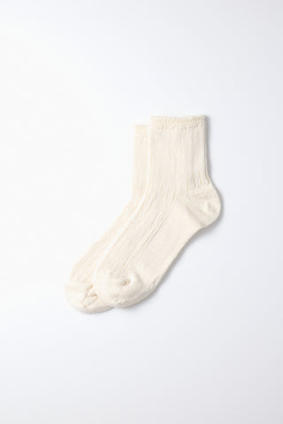 ROTOTO Linen Cotton Ribbed Ankle Socks