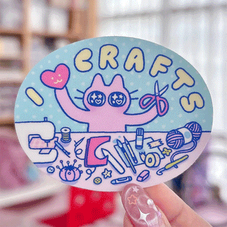 Radhia Rahman I Love Crafts Sticker