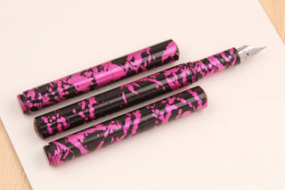Schon DSGN Anodized Aluminum "Pocket 6" Fountain Pen Punk Rock Pink