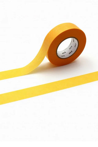 Thick bright yellow washi tape on a white background