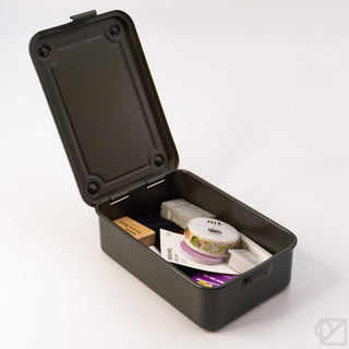 TOYO STEEL T-150 Stackable Storage Box Olive Green