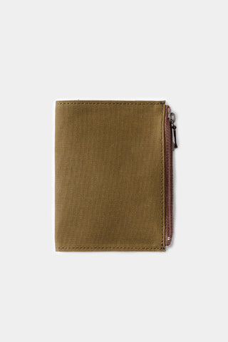 TRAVELER'S FACTORY Passport Size Cotton Zipper Case Olive