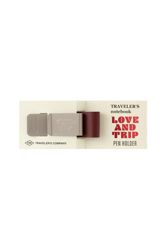 TRAVELER'S notebook Pen Holder LOVE AND TRIP Red