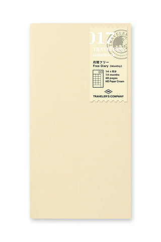 TRAVELER'S notebook 017 Open Dated Monthly Planner