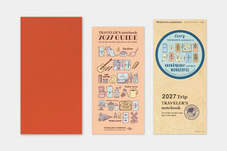 2027 monthly planner set with notebook guide and sticker sheet