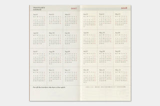 Open 2027 date calendar spread with monthly planning grids