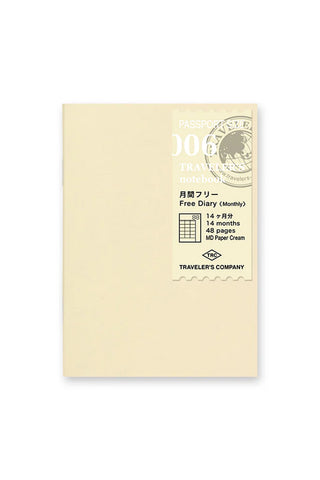 TRAVELER'S notebook Passport 006 Open Dated Monthly Planner