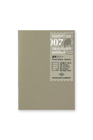 TRAVELER'S notebook Passport 007 Open Dated Weekly Planner