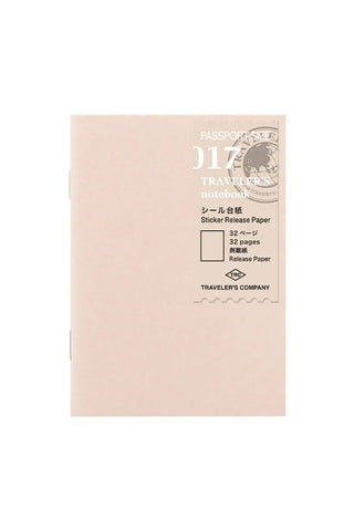 TRAVELER'S notebook Passport 017 Sticker Release Paper
