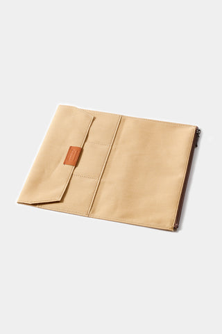 TRAVELER'S FACTORY Cotton Zipper Case Beige