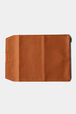 TRAVELER'S FACTORY Cotton Zipper Case Brown