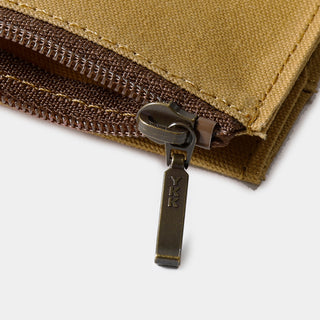TRAVELER'S FACTORY Passport Size Cotton Zipper Case Beige
