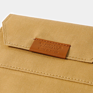 TRAVELER'S FACTORY Passport Size Cotton Zipper Case Beige