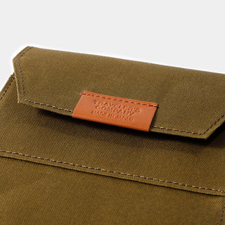 TRAVELER'S FACTORY Passport Size Cotton Zipper Case Olive