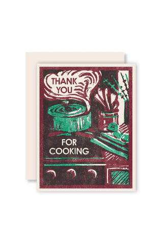 Thank You For Cooking Letterpress Card