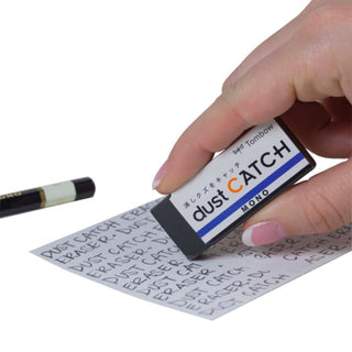 MONO Dust Catch eraser being used to erase pencil drawing on paper