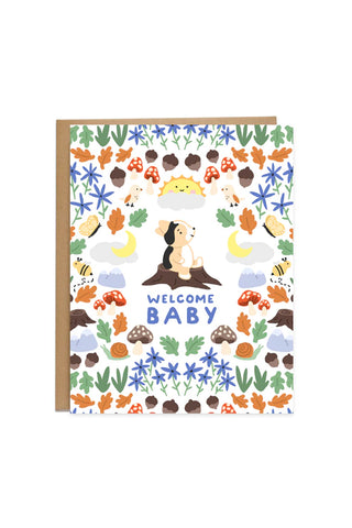 Welcome Baby Woodlands Card