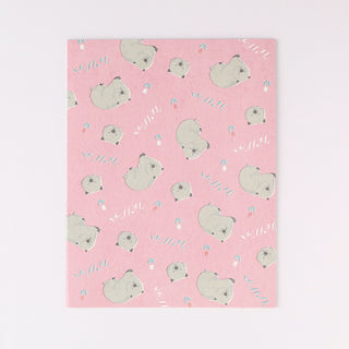 Pink letter set paper with wombat design