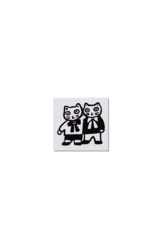 Yumi Kitagishi x SANBY Petit Rubber Stamp Cat Duo