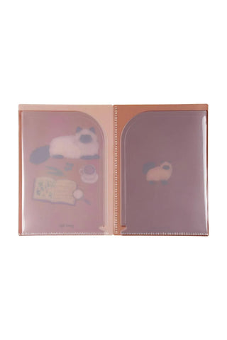 Opened file folder to show pockets