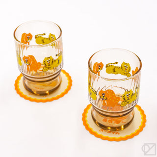 ADERIA Retro Stacking Glass Set Zoo Mates