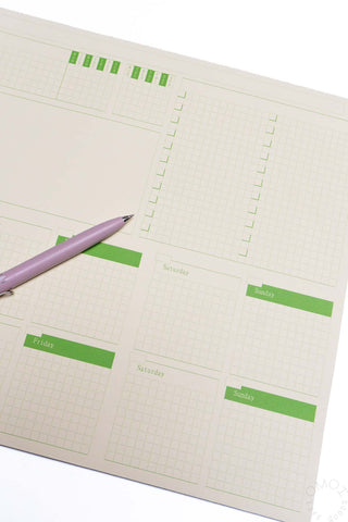 bonk Open Dated Two Week Desk Planner