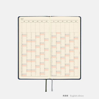 Hobonichi Techo 2027 WEEKS MEGA Colors Planner Midnight Blue