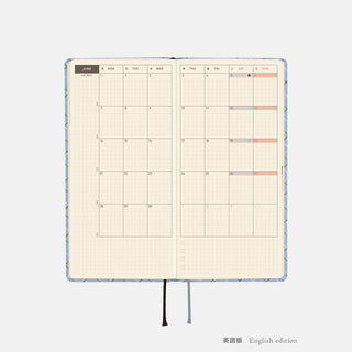 Hobonichi Techo 2027 WEEKS Shirt Fabric Planner Graph Plaid