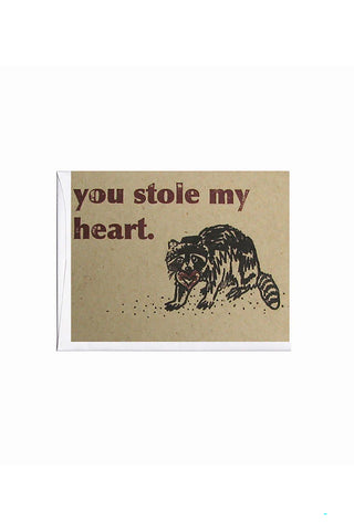 Thieving Heart Raccoon Card