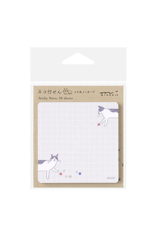 Midori Die-Cut Sticky Notes Ball and Cat