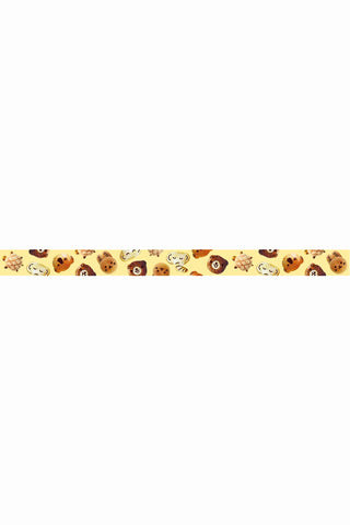 Decorative strip with animal bread pattern on a white background