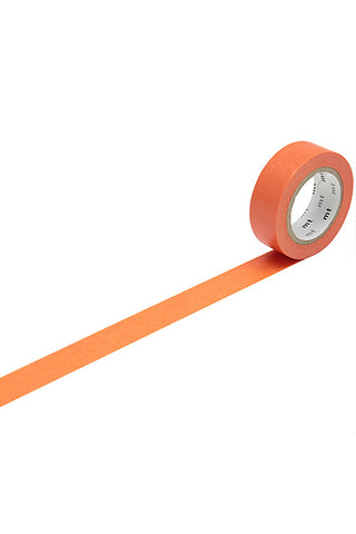 Orange carrot colored washi tape rolled out