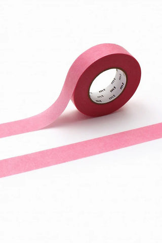 Thick pink washi tape on a white background
