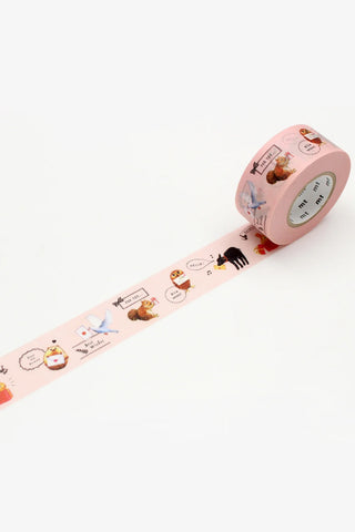 Decorative tape with animal designs on a white background