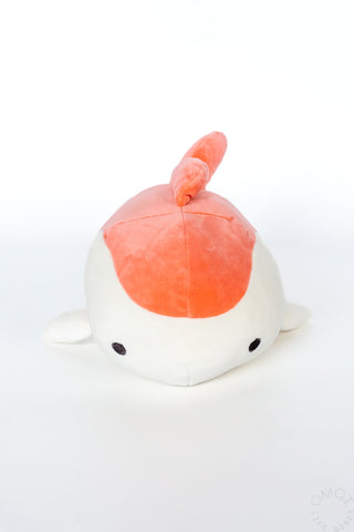 Goldfish plush on a white background