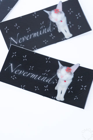 Close up of multiple black rectangle sticker with cat on a white background