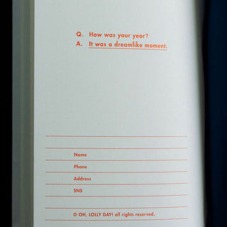 Address section on back of notebook