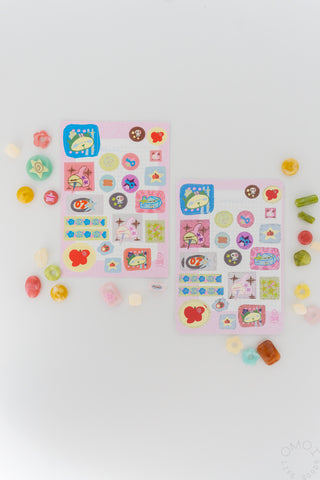 Two Spring has Sprung sticker sheets on a white background with colorful beads